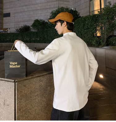 Áo Thun Tay Dài Cổ Cao Phối Nhung Cá Tính Cho Nam Size M-3Xl | BigBuy360 - bigbuy360.vn