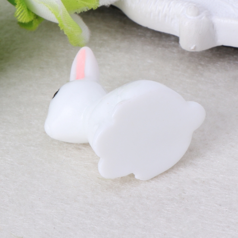 Mô Hình Thỏ Trắng Bằng Nhựa Trang Trí Vườn