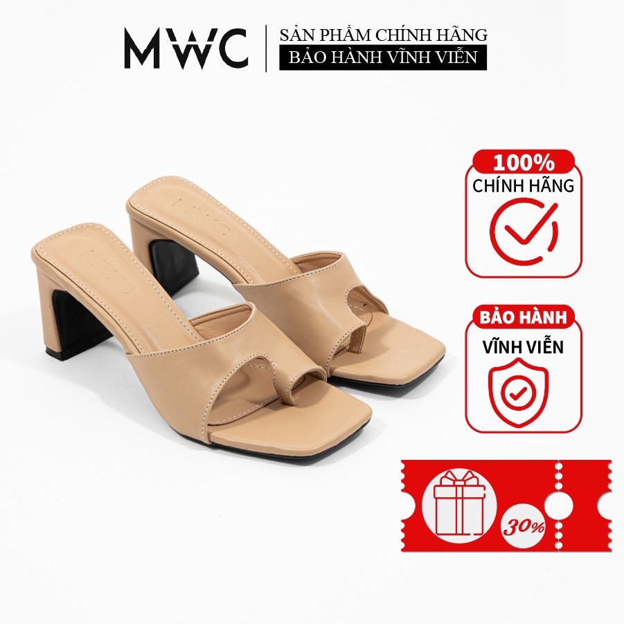 Guốc Cao Gót MWC Gót Vuông 6CM Mũi Vuông Thanh Lịch NUCG-3943