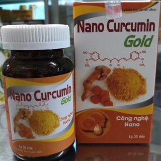 NANO CURCUMIN GOLD - Hỗ trợ điều trị viêm loét dạ dày hộp 30 viên