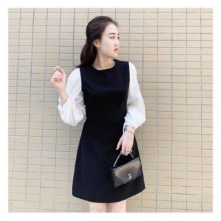 Váy phối tay sơ mi