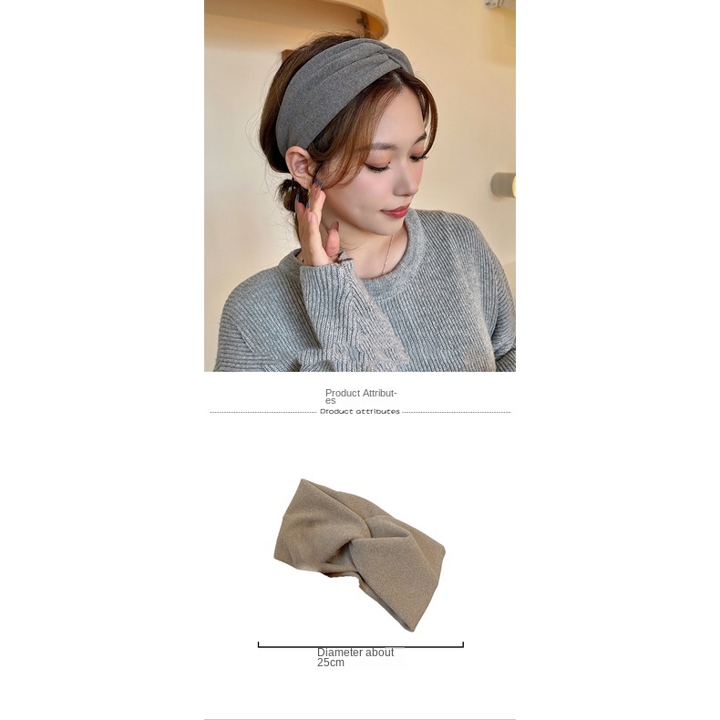 Băng Đô Cài Tóc Vải Lông Thỏ Bản Rộng Phong Cách Hàn Quốc Đơn Giản Thích Hợp Cho Rửa Mặt