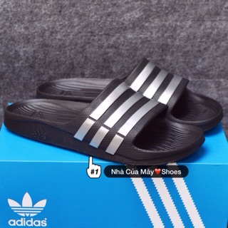 [☘ADIDAS®☘]-DÉP ĐÚC ADIDAS DURAMO SLIPPERS ORIGINAL-UNISEX-BST ĐEN