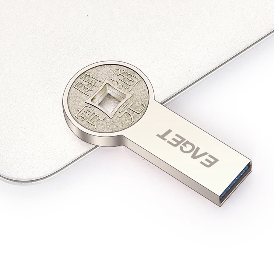 EAGET K80 USB3.0 Flash Drive Round Ancient Coins Metal Pendrive Storage U Disk