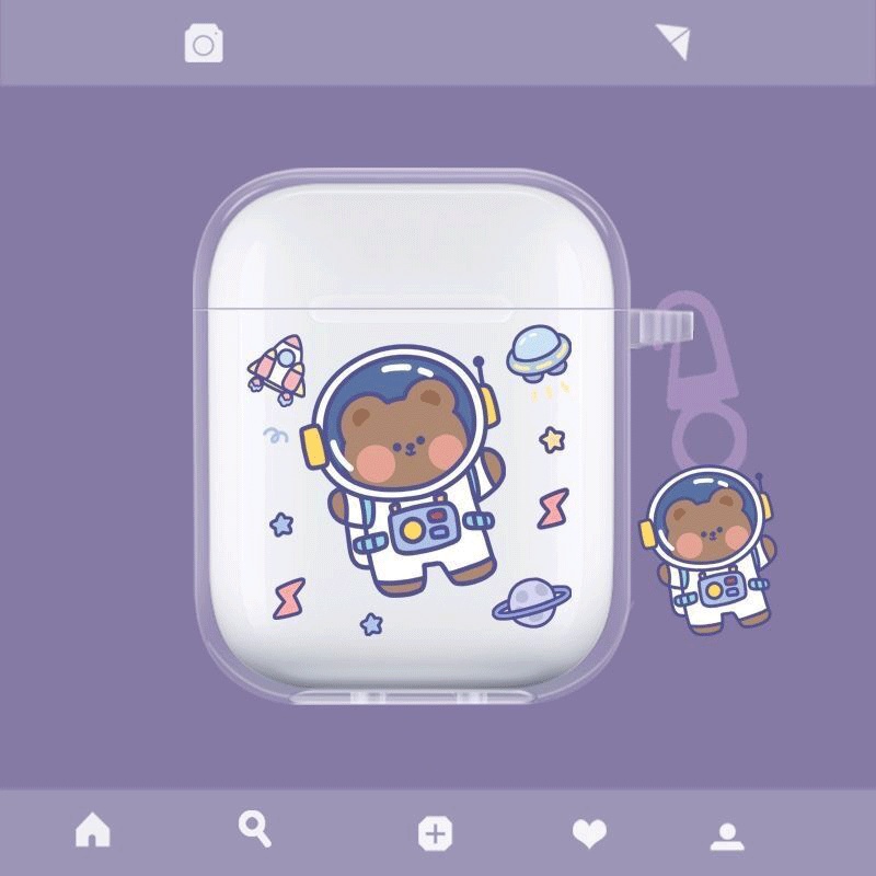 Vỏ bảo vệ tai nghe bluetooth Airpods bằng Sillicone dẻo, ốp Case cute, Airpods 2/pro - NUTA CASE ỐP TRONG