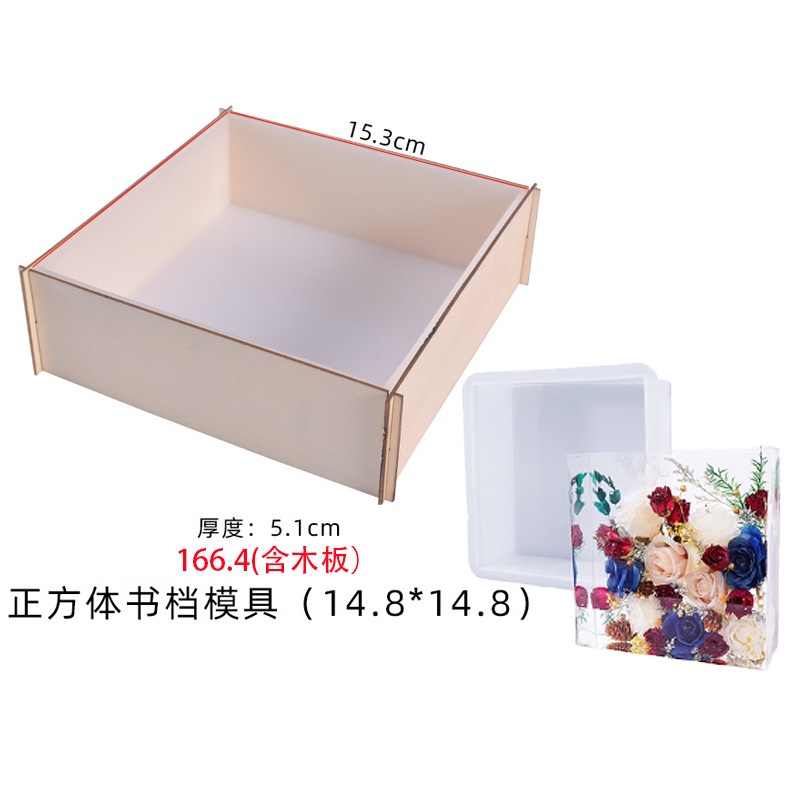 Khuôn Silicone Làm Kệ Sách Bằng Nhựa Epoxy Hình Học Ba Chiều