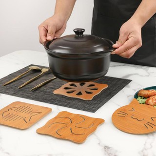 Miếng lót nồi lót cốc bằng gỗ sang trọng, Giá siêu rẻ