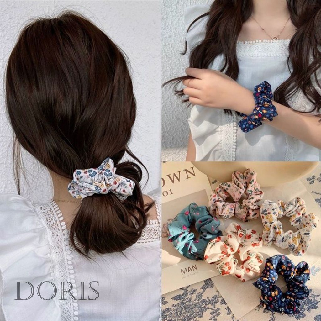 Dây buộc tóc Scrunchies Hoa đáng yêu - DORIS HOUSE | BigBuy360 - bigbuy360.vn