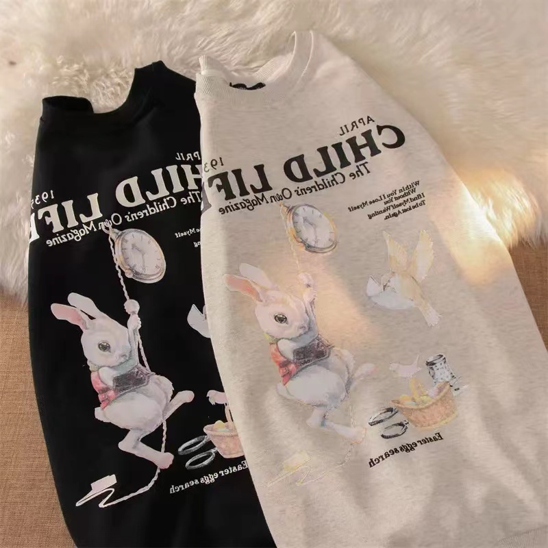 NRVP Mới Áo Thun Tay Dài Dáng Rộng In Chữ Phong Cách Hàn Quốc 2023