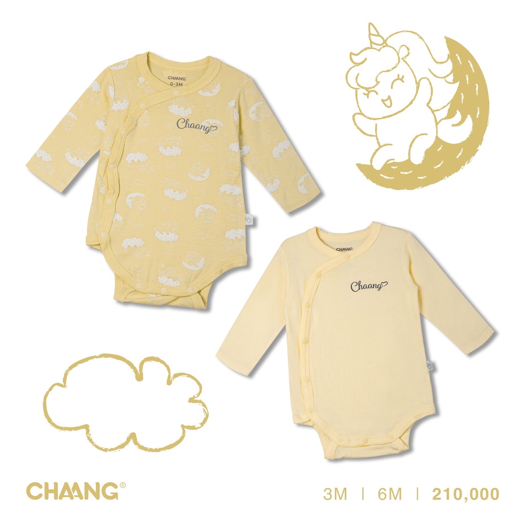 Chaang Set bodychip sơ sinh cúc chéo Pony&amp;Dino