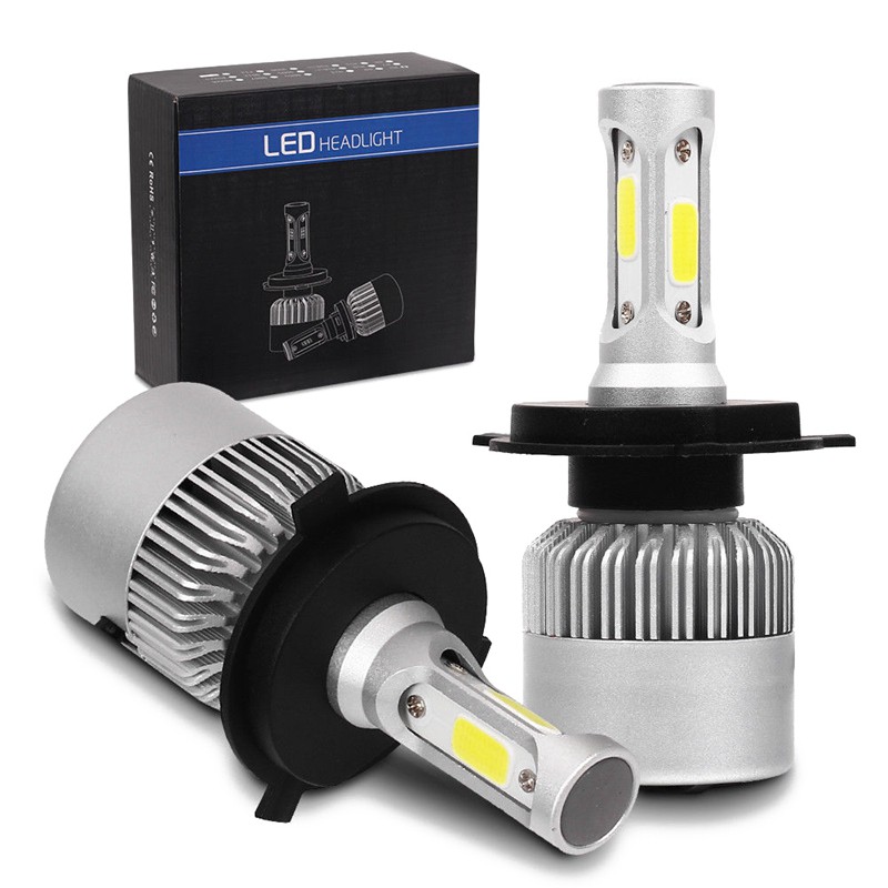 Bộ 2 đèn pha xe ô tô S2 H4 công suất 72W 8000LM
