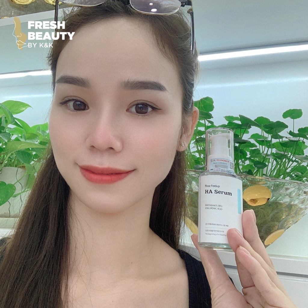 Tinh chất serum Pime Feel Up HA Serum cấp ẩm hỗ trợ phục hồi cho da căng bóng, giảm nhăn, dưỡng ẩm chuyên sâu 50g