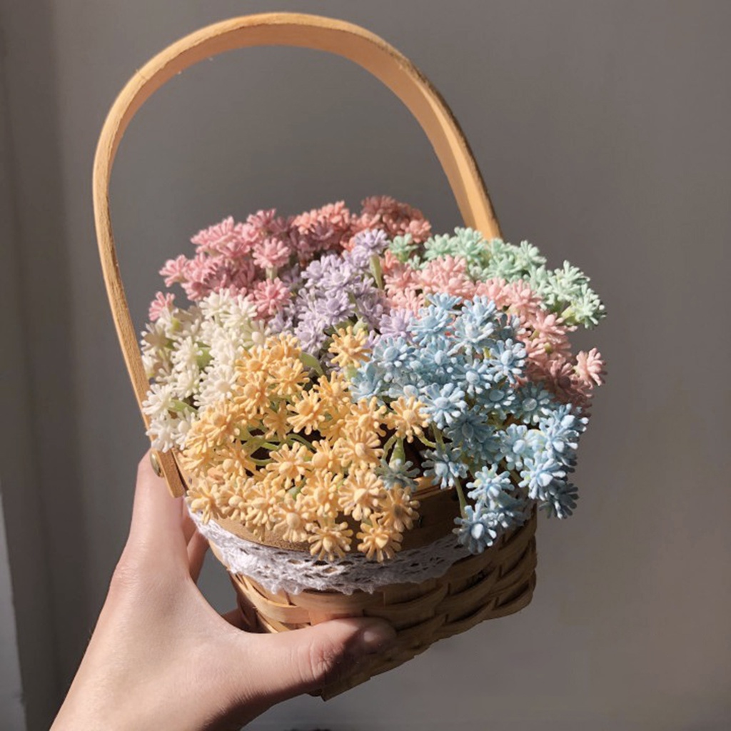 1 Bó Hoa Nhân Tạo Bằng Nhựa Thân Dài Dùng Làm Đạo Cụ Chụp Ảnh Cho Bé