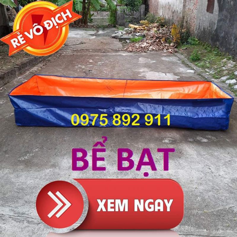 Bể bạt nuôi cá ốc ếch lươn - loại 4x2x0,5