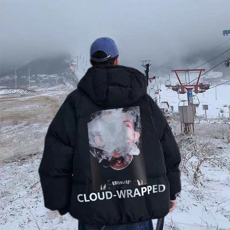 Áo khoác phao cotton dáng rộng ấm áp theo phong cách mùa đông hàn quốc dành cho nam