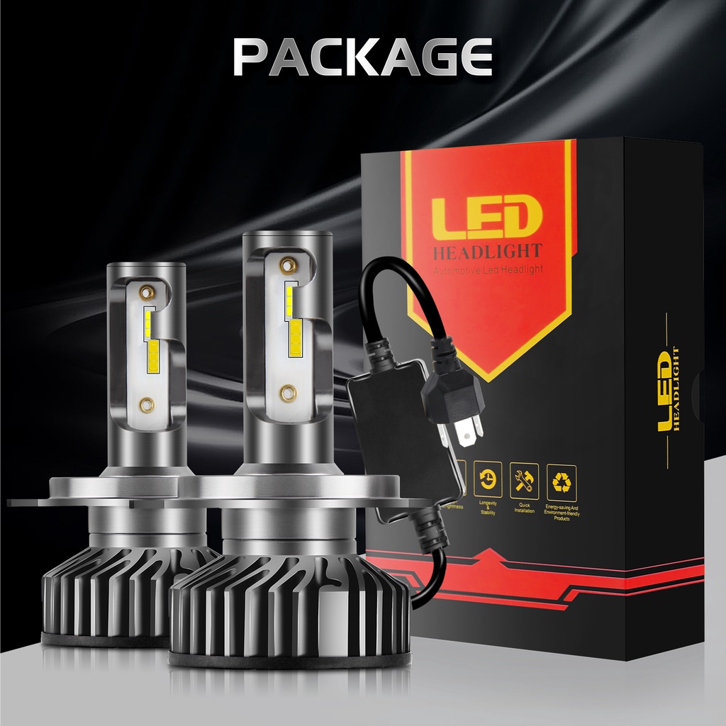 1 Cặp Bóng Đèn Pha LED Ô Tô Hai Màu 20000LM CSP H4 H7 H11 9005 HB3 9006 HB4 H1 3000K ​​Đèn LED Phá Sương Mù 6000K 80W 12V Chuyên Dụng Cho Xe Hơi