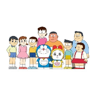 TÔ MÀU GỖ DORAEMON (10 NHÂN VẬT)