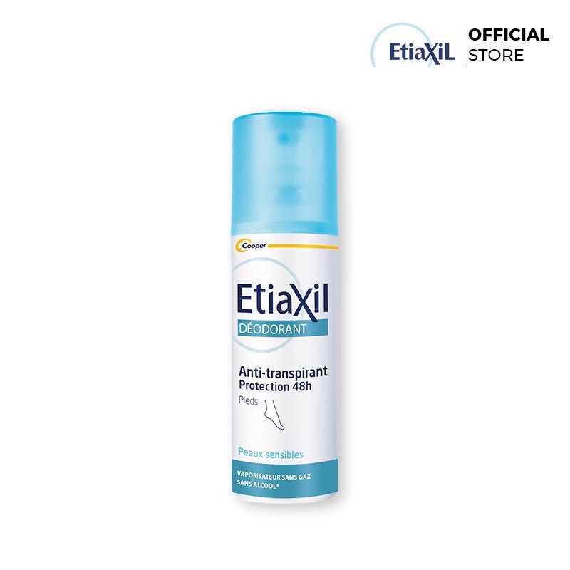 Xịt Khử Mùi Mồ Hôi Chân EtiaXil Deodorant Anti-transpirant 48h Pieds Feet 100ml