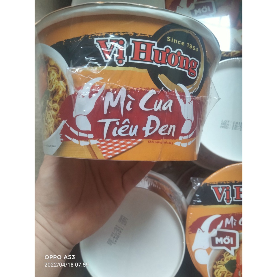 Thùng 12 Tô mì Cua Tiêu Đen 80gr