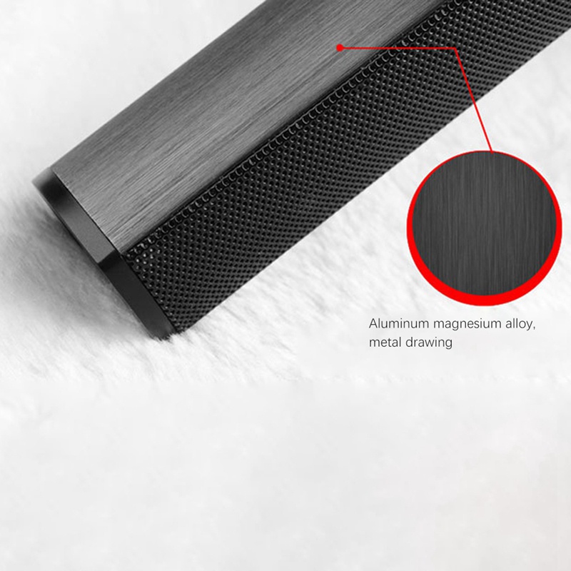 Ikanoo cho máy tính xách tay Loa siêu trầm Soundbar âm thanh nổi Tương thích với Noteook PC TV Thanh âm thanh Mini có dây nhỏ và di động-Đen