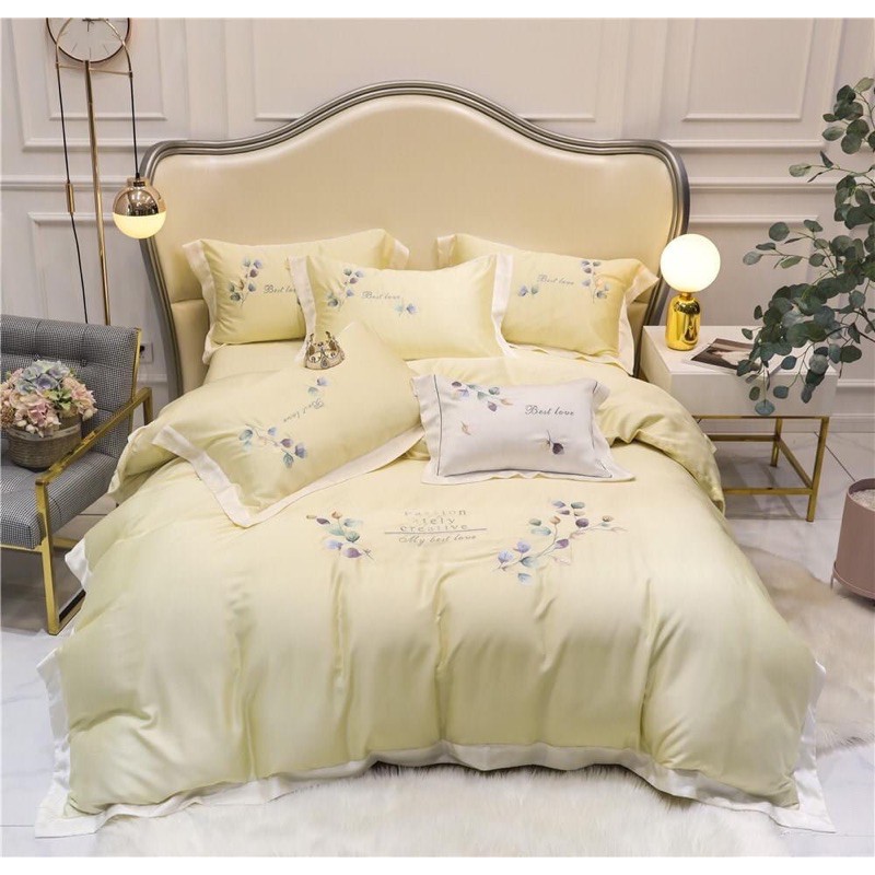(Hàng cao cấp ) Bộ ga  giường Best Love -Lụa cao cấp