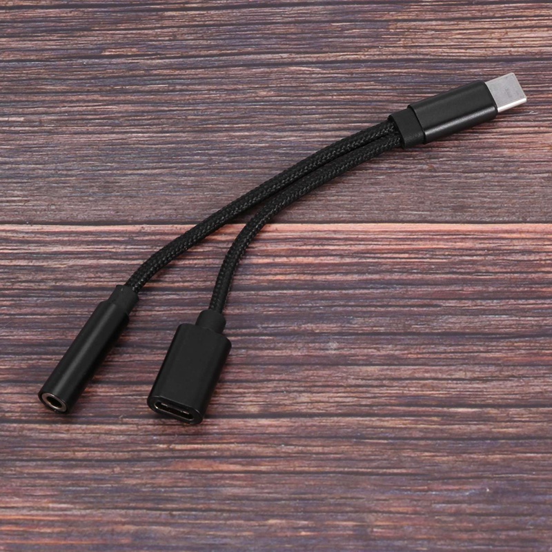 Bộ chuyển đổi tai nghe 2 trong 1 Loại C Bộ chia USB C Jack cắm Bộ chuyển đổi sạc âm thanh AUX cho Huawei Xiaomi