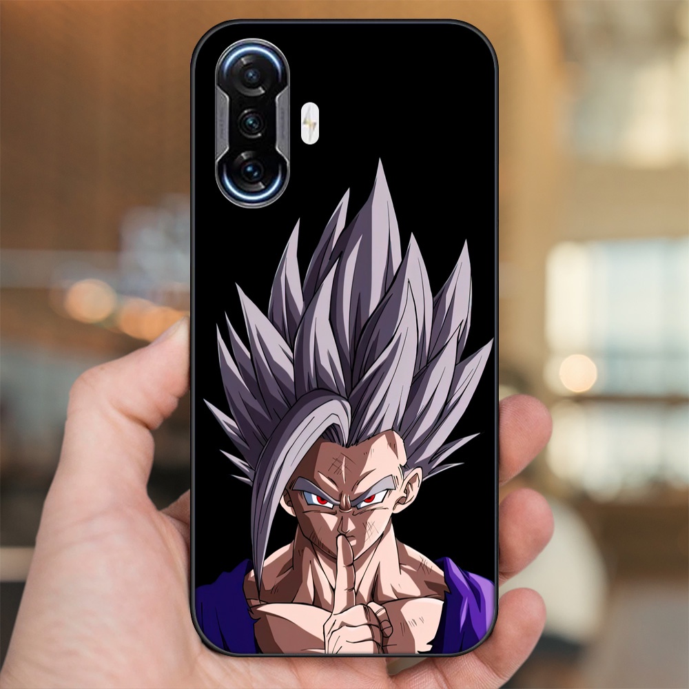 Ốp lưng Xiaomi K40 Gaming viền đen in hình Gohan Dragon Ball