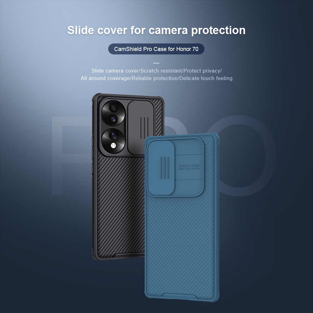 Ốp Điện Thoại Nillkin Bằng TPU + PC Chống Sốc Có Nắp Trượt Bảo Vệ Camera Cho Honor 70