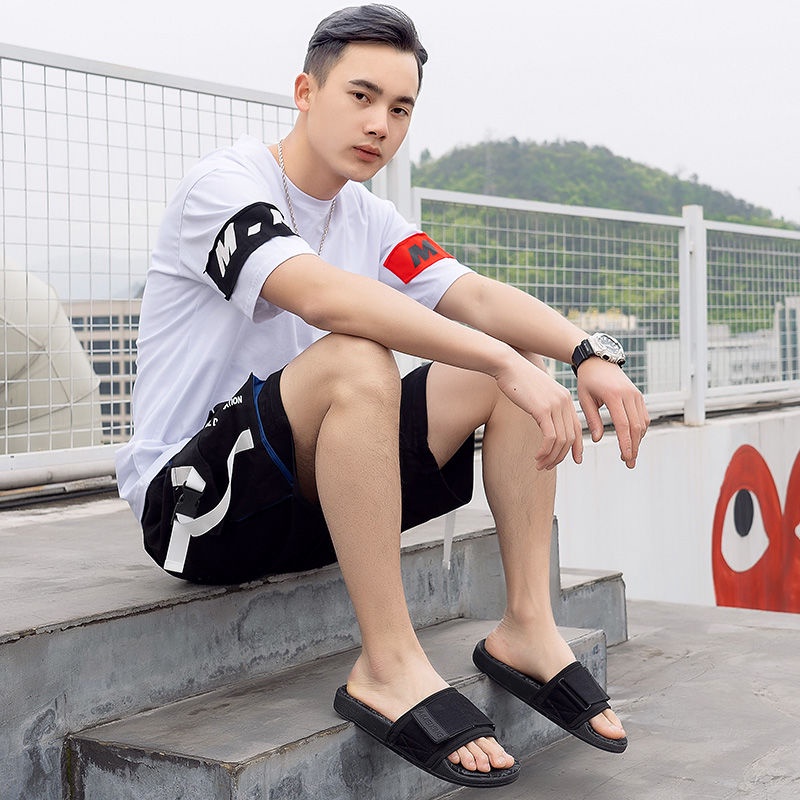 Dép Quai Ngang Khóa Dán Chống Trượt Thời Trang Mùa Hè Cho Cặp Đôi