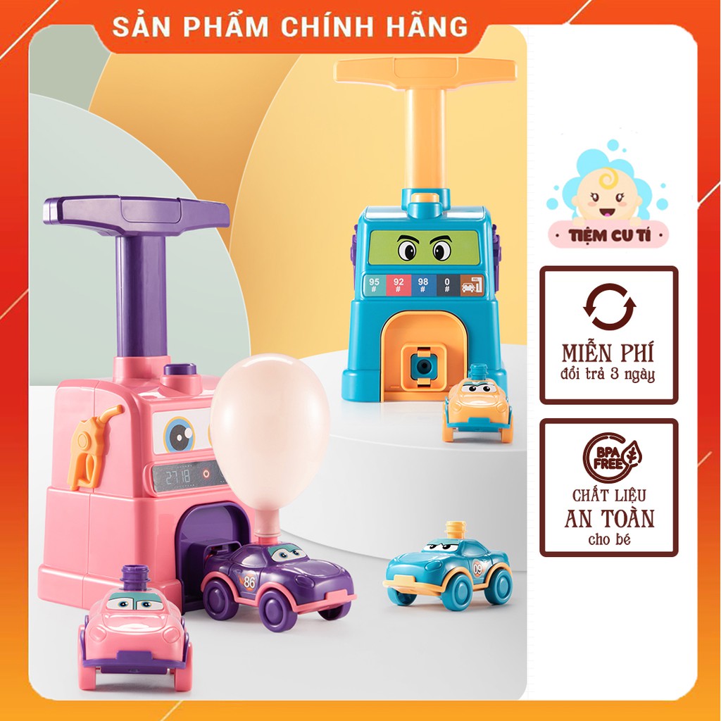 Xe hơi mini chạy bằng bong bóng, đồ chơi thông minh vui nhộn cho bé thỏa sức sáng tạo