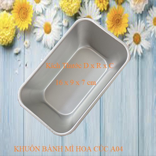 Khuôn bánh mì hoa cúc A04  sử dụng làm khuôn nướng bánh mì hoa cúc, bánh bông lan trong nấu ăn làm bánh