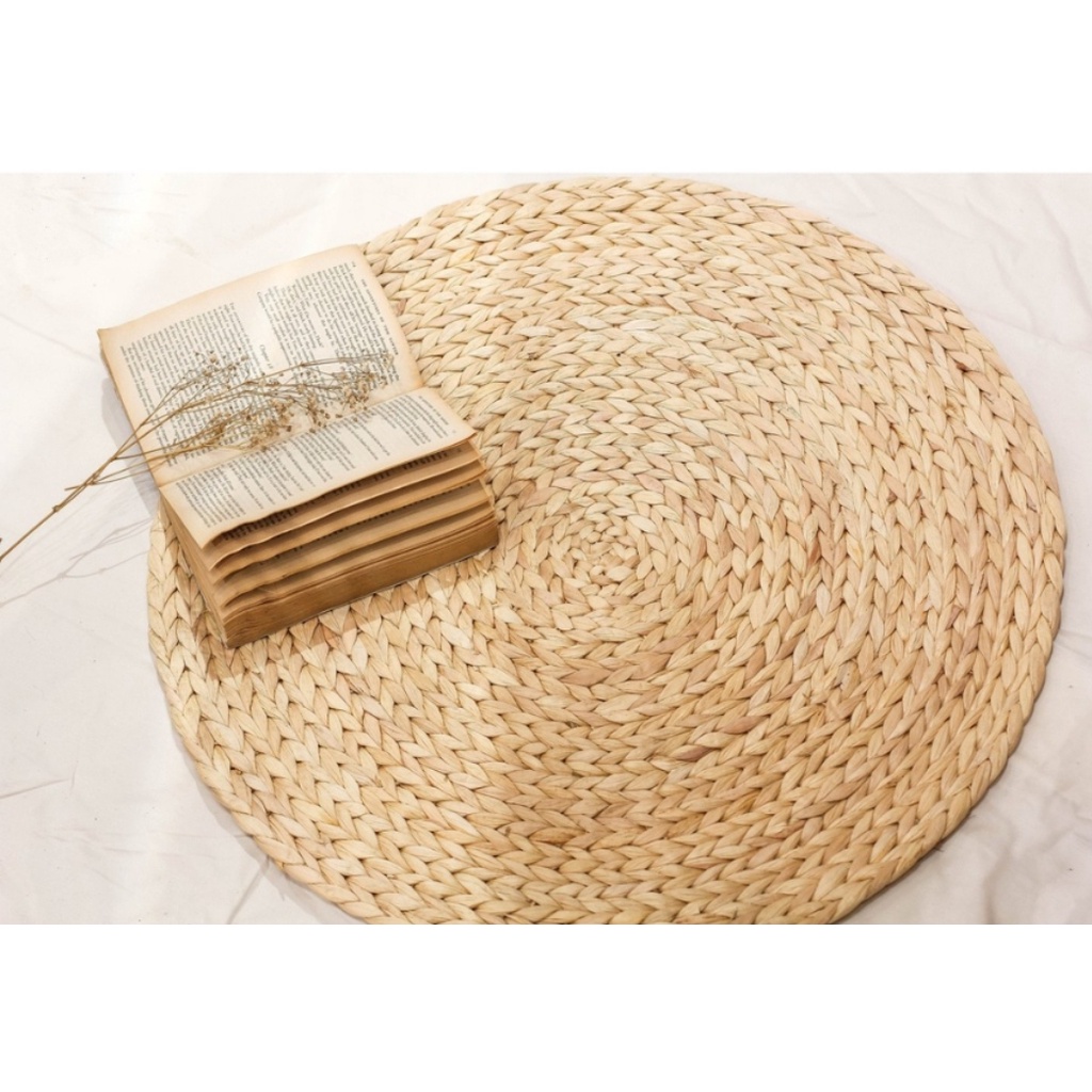 Thảm lục bình, thảm cói decor trải sàn chụp ảnh xuất khẩu _ Hưng Phúc  size 150cm