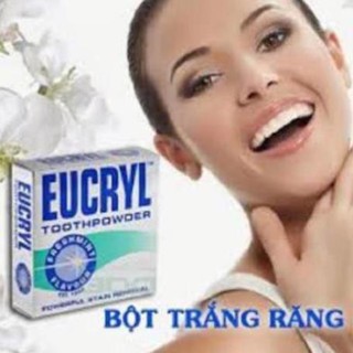 Bột tẩy trắng răng Eucryl 50g từ Anh Quốc nhập khẩu