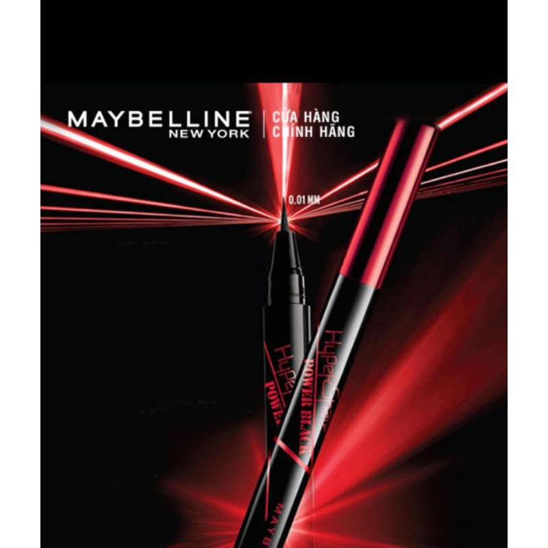 Bút Kẻ Mắt Nước Đen Tuyền Không Lem Không Trôi Maybelline NewYork HyperSharp Power 0.5g (đỏ)