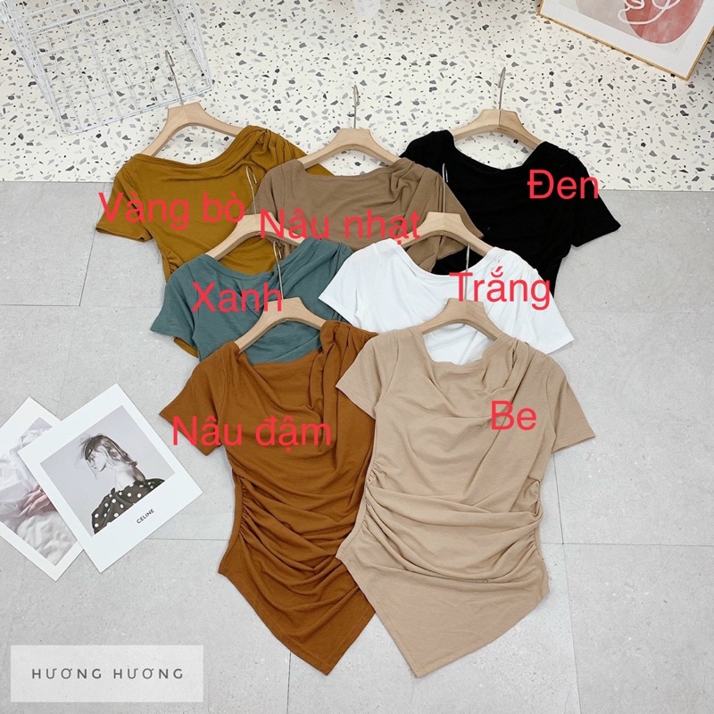 Áo thun rúm vạt nhọn siêu hot
