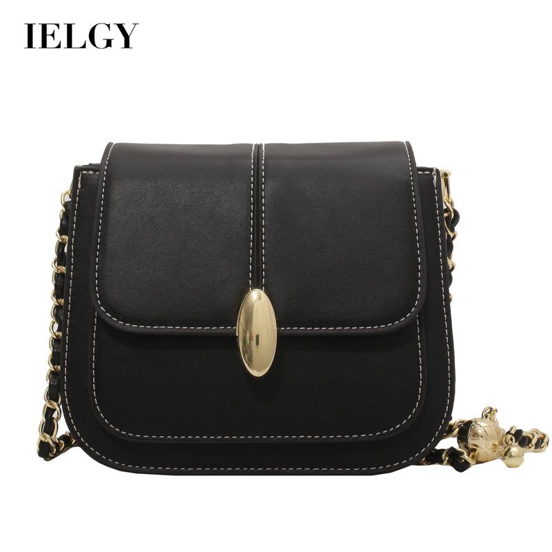IELGY Túi Đeo Vai Hình Vuông Cỡ Nhỏ Phối Dây Xích Phong Cách Phương Tây Thời Trang Cho Nữ