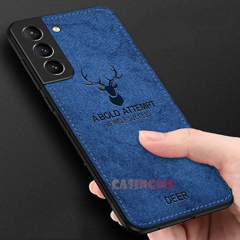 Ốp điện thoại vải in hình hươu thời trang cho Samsung Galaxy S21 S21 + S 21 Ultra Plus 5g
