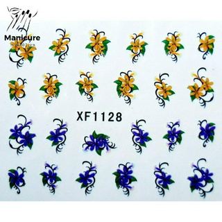 XF nail sticker simulation flower watermark nail sticker XF1128