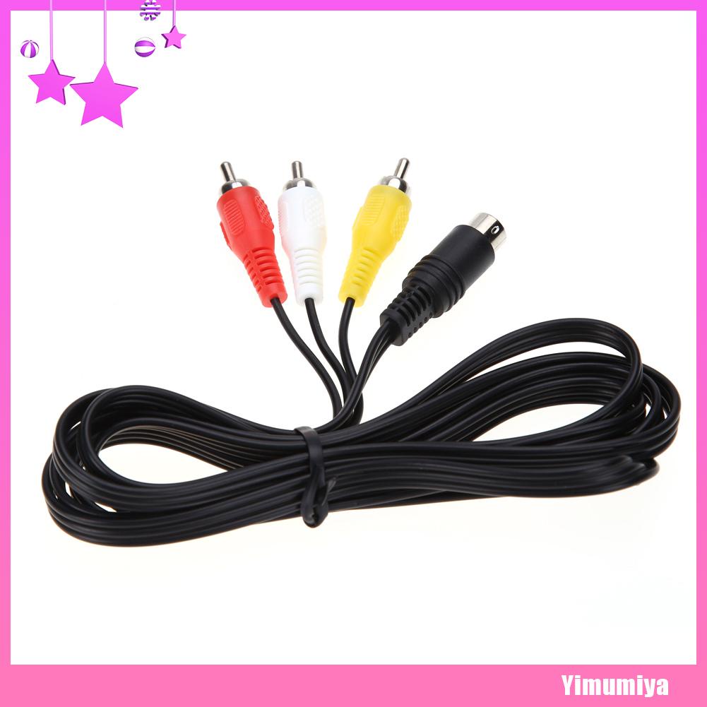 Cáp âm thanh/ video AV dài 1.8 m 3 RCA 9 chấu cho Sega Genesis 2/3