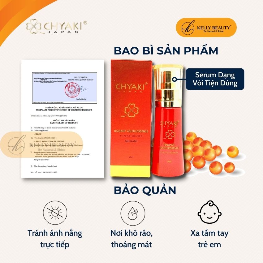 Tinh Chất Phục Hồi CHYAKI 50ml – Phục Hồi, Giữ Ẩm, Làm Sáng và Săn Chắc Da | KELLY BEAUTY