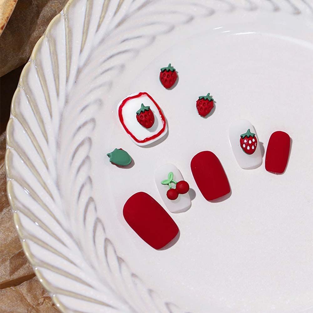 Phụ Kiện Trang Trí Móng Tay Nghệ Thuật Họa Tiết Trái Cây 3D Dễ Thương