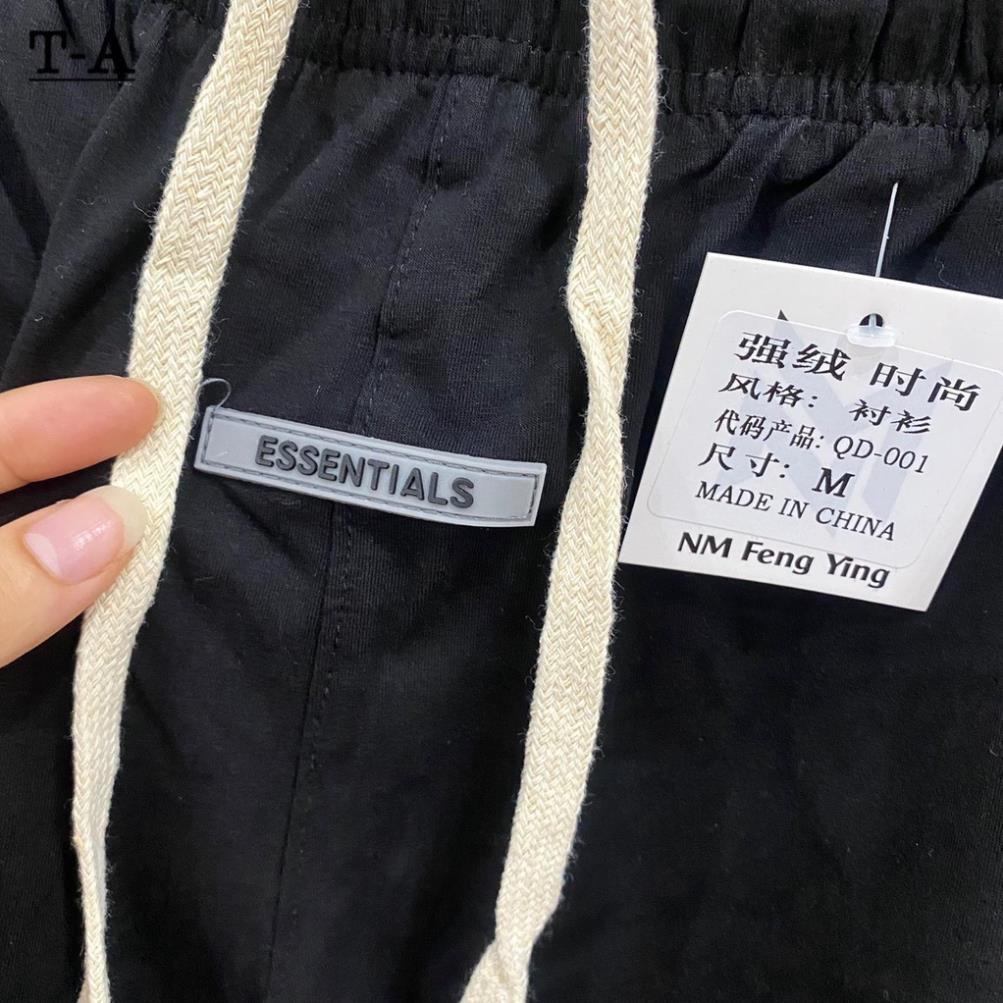 [Sẵn Hàng] Quần Đùi Chất Nỉ Mỏng ESS Nam thêu chữ - Quần Shorts ngắn nam ESS Chữ In Siêu Net