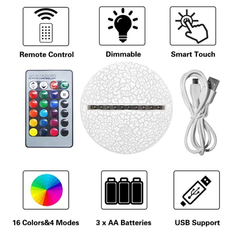 Đèn Ngủ LED 3D Hình Phantom Độc Đáo Sáng Tạo