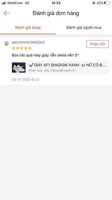 ✔️GIÀY AF1 SHADOW XANH sz NỮ CÓ BOX(inb xem thêm ảnh)