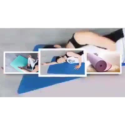 Thảm tập Yoga 2 lớp TPE dày 6mm, thảm tập Gym chống trơn trượt và không thấm mồ hôi [HÀNG DÀY ĐẸP]