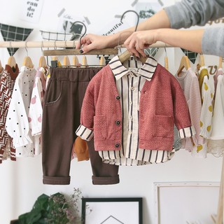 Set sơ mi quần áo khoác bé trai