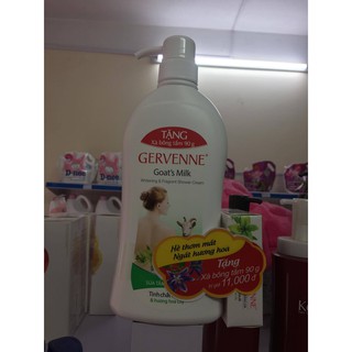 SỮA TẮM GERVENNE SỮA DÊ HƯƠNG HOA LILY 450G + Tặng xà phòng tắm Gervenne 90g
