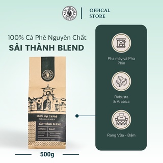 [CÀ PHÊ PHIN & MÁY] Cà Phê Sài Thành (Mix Robusta,Arabica) Chuyên Pha Phin 100% (500gr) - S1