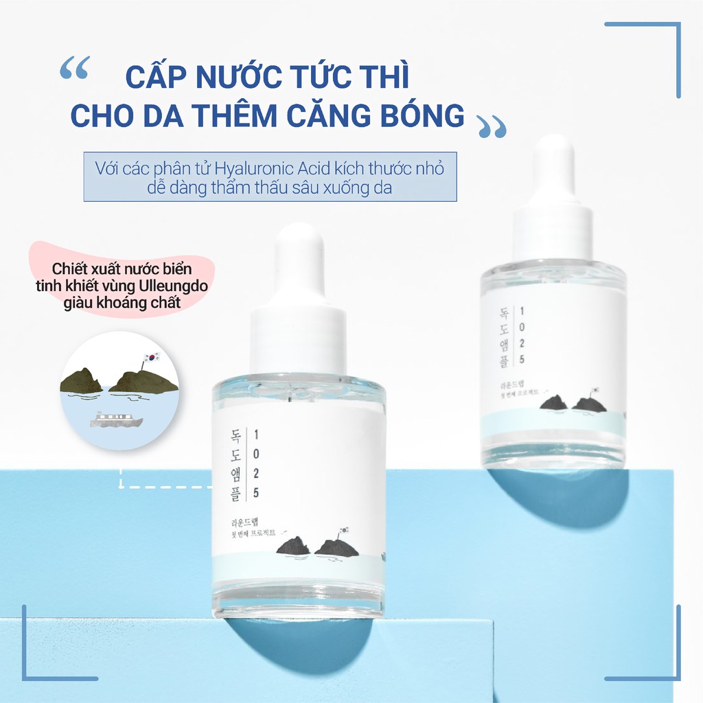 [Mã BMBAU50 giảm 7% đơn 99K] Tinh chất cấp ẩm làm dịu Round Lab 1025 Dokdo Ampule 45g