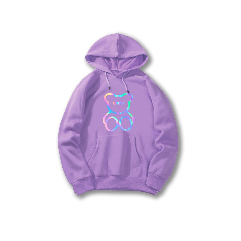 Aó khoác nỉ Hoodie phản quang Gấu Teddy, Áo khoác nỉ nam nữ họa tiết hình cá tính - KN26 | BigBuy360 - bigbuy360.vn